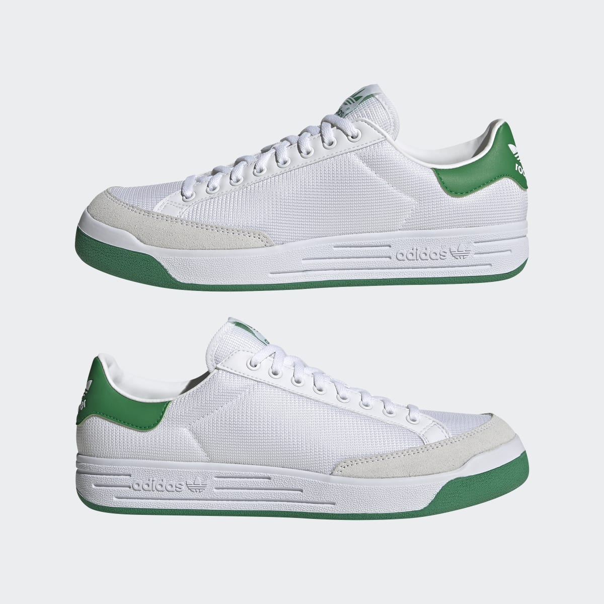 Adidas Men's Rod Laver Shoes - Cloud White / Cloud White / Green - Image 7