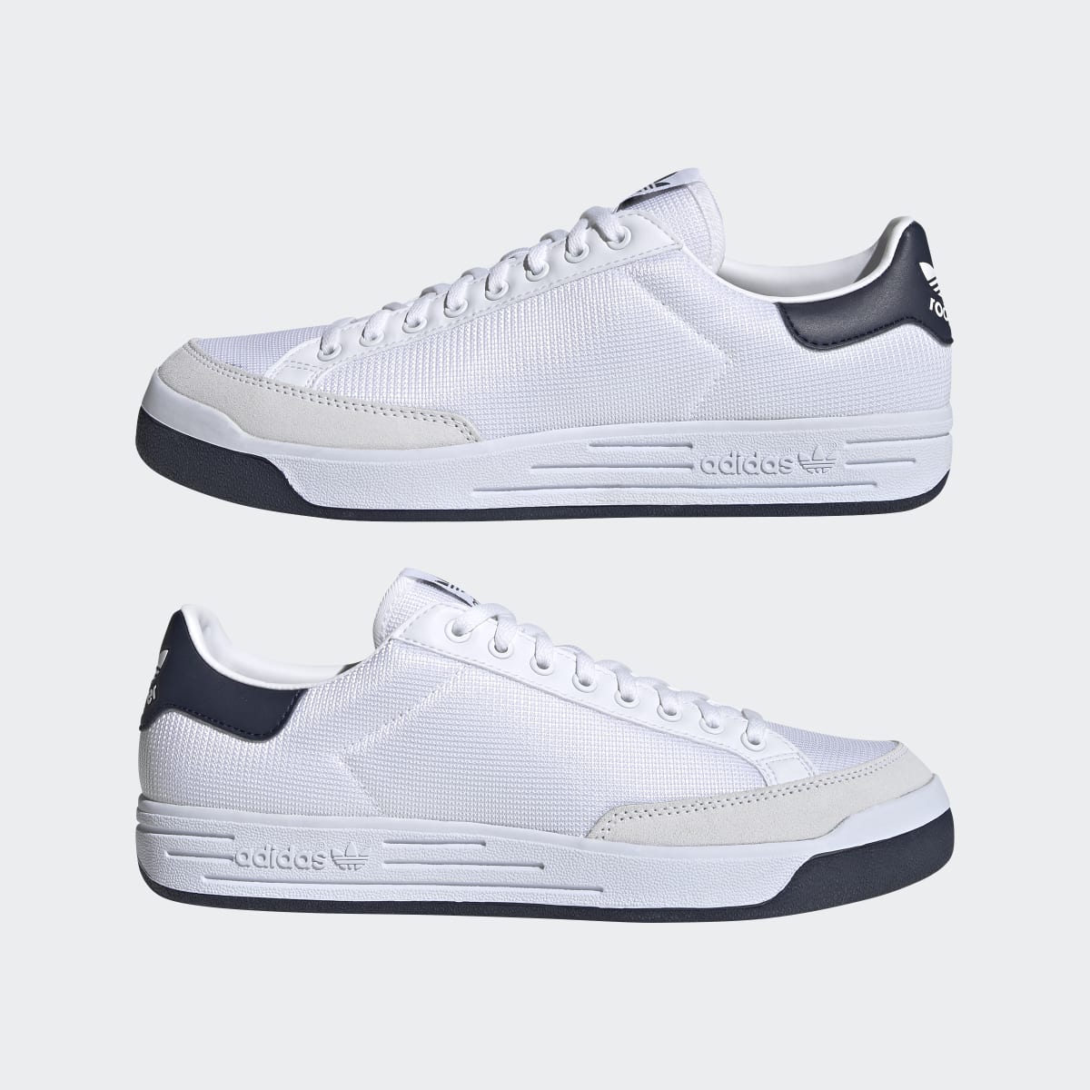 Adidas Men's Rod Laver Shoes - Cloud White / Cloud White / Collegiate Navy - Image 7
