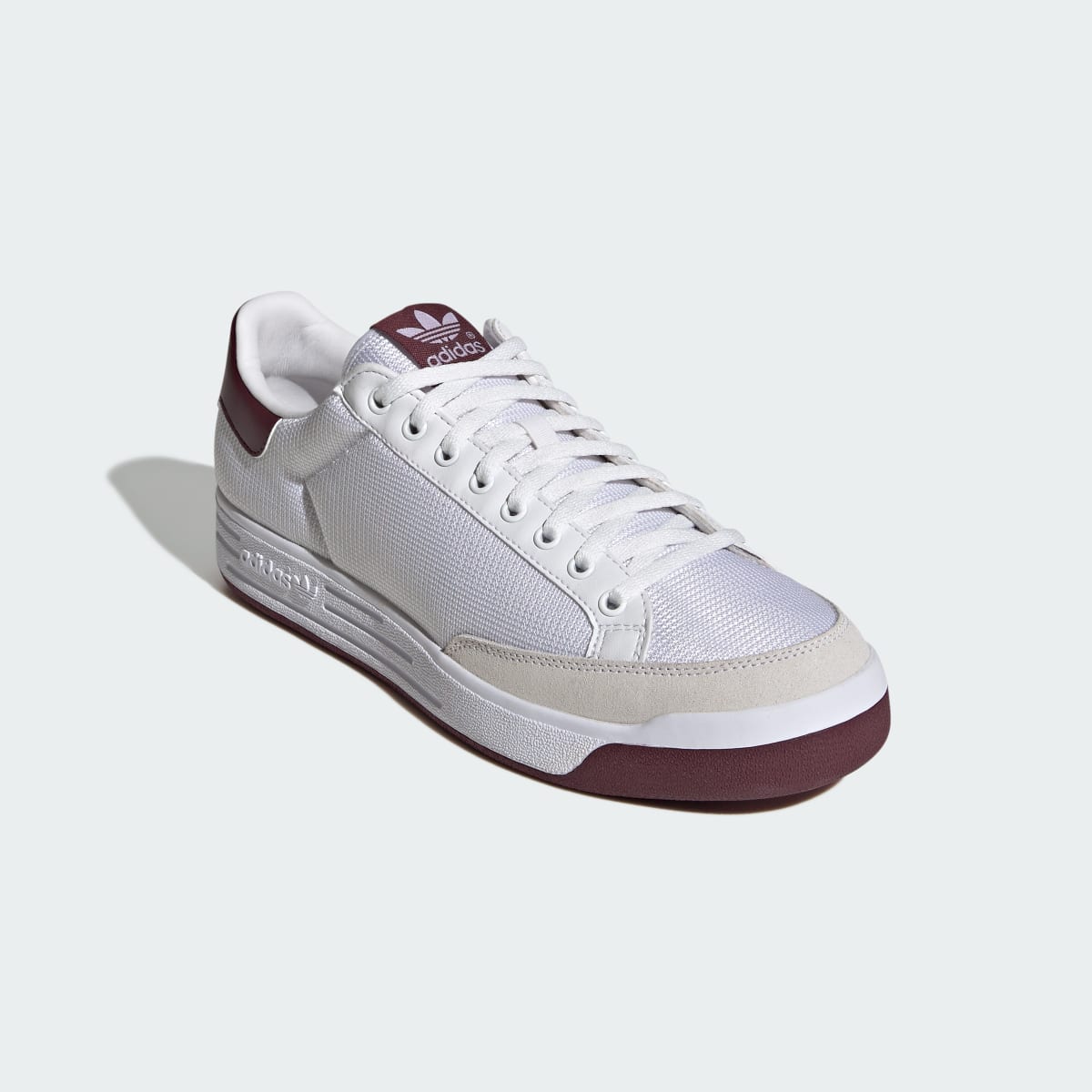 Adidas Men's Rod Laver Shoes - Cloud White / Cloud White / Maroon - Image 4