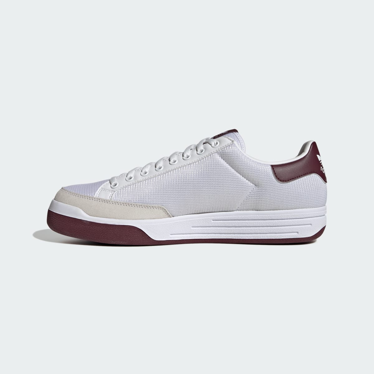 Adidas Men's Rod Laver Shoes - Cloud White / Cloud White / Maroon - Image 6