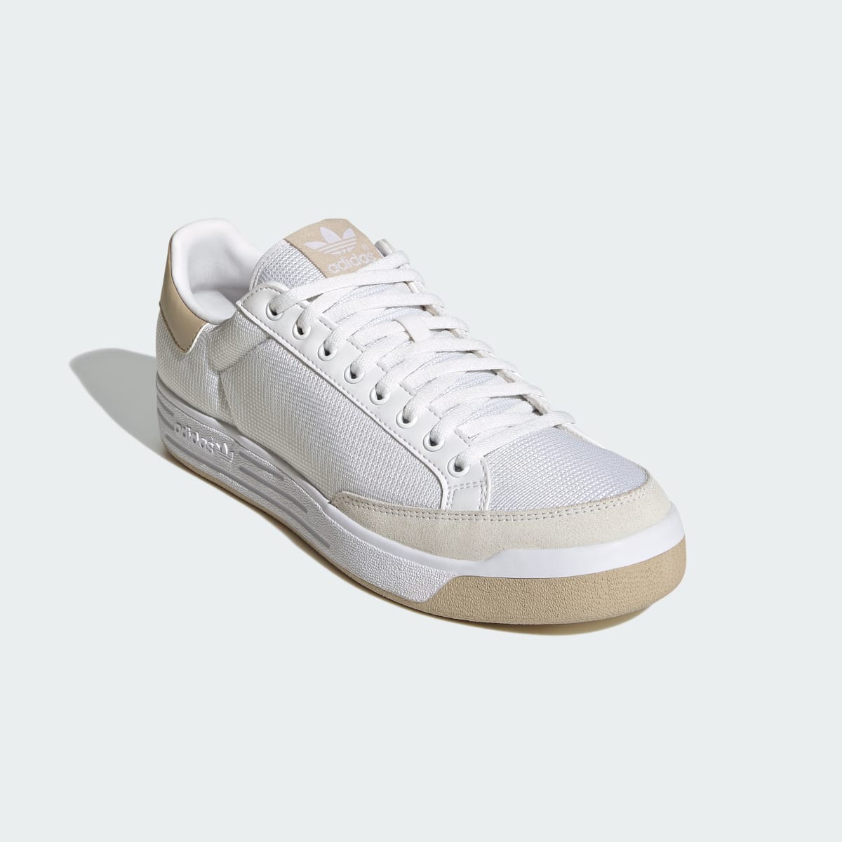 Adidas Men's Rod Laver Shoes - Cloud White / Cloud White / Khaki Three - Image 4
