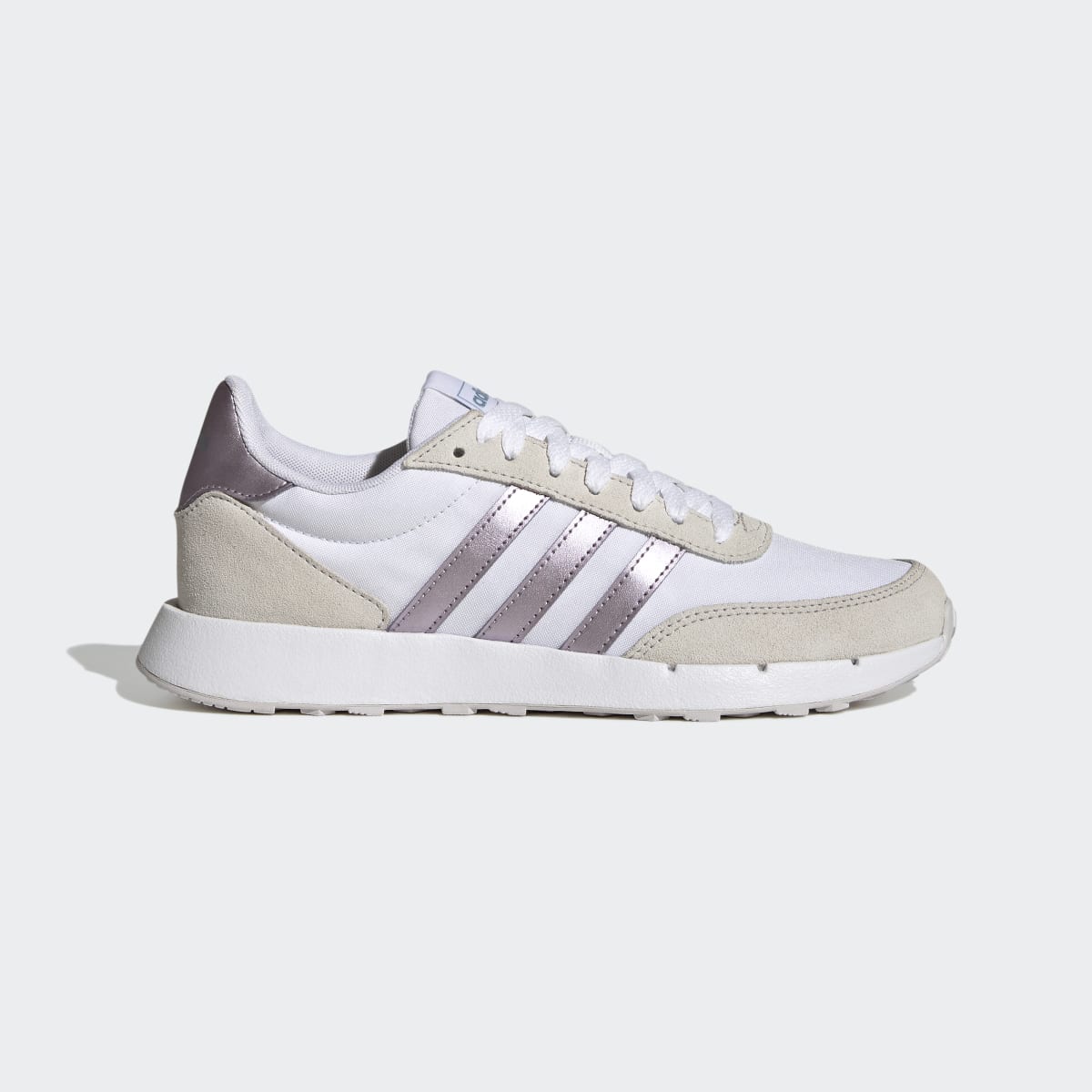 Adidas Women's Run 60s 2.0 Shoes - Cloud White / Matt Purple Met. / Dash Grey - Image 1