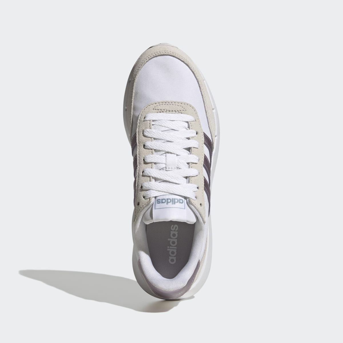 Adidas Women's Run 60s 2.0 Shoes - Cloud White / Matt Purple Met. / Dash Grey - Image 2