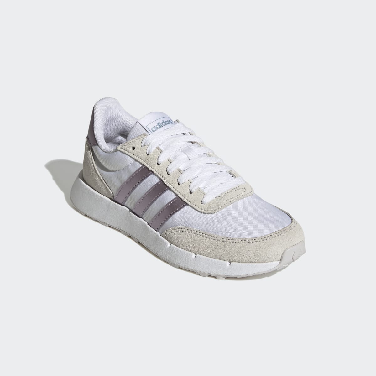 Adidas Women's Run 60s 2.0 Shoes - Cloud White / Matt Purple Met. / Dash Grey - Image 4