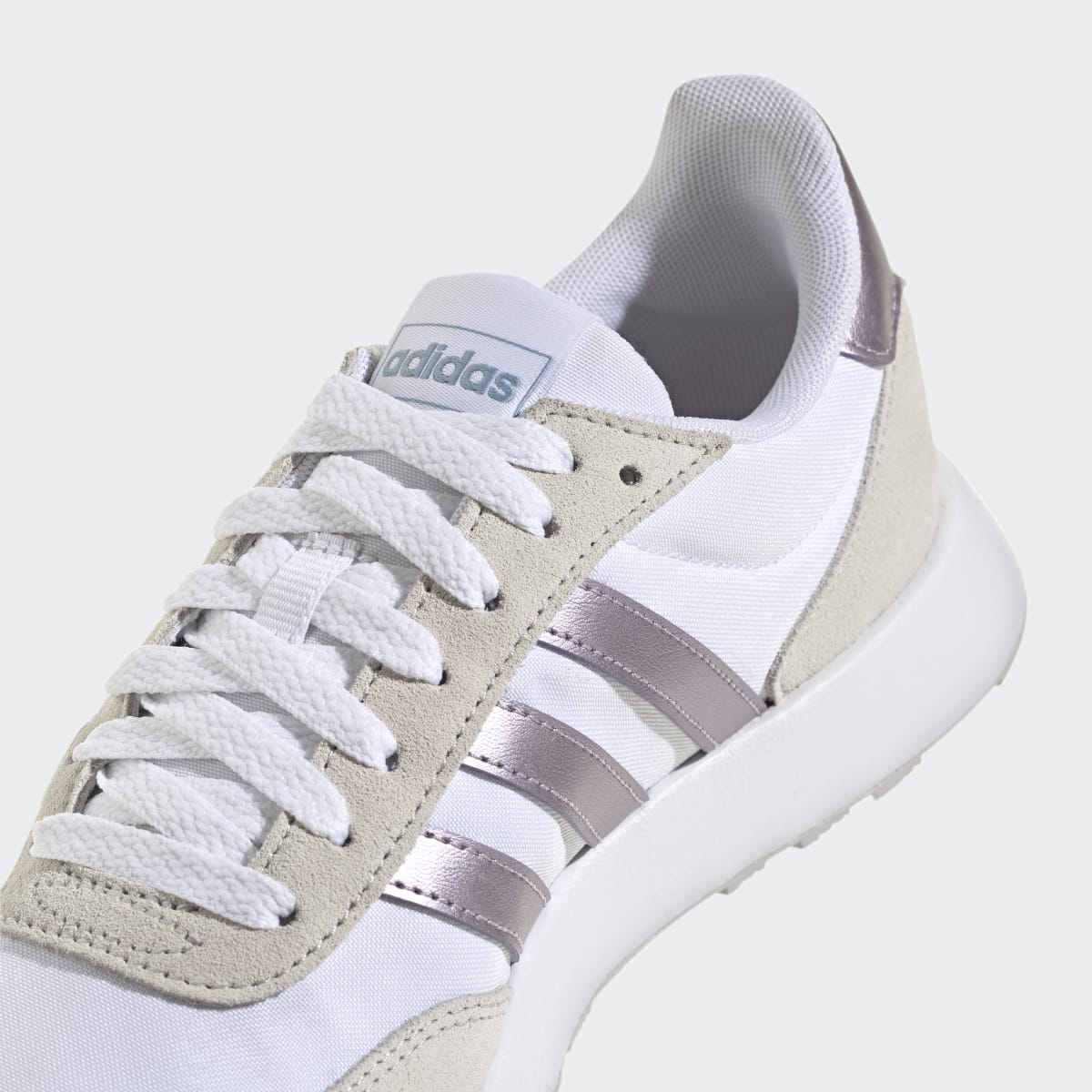 Adidas Women's Run 60s 2.0 Shoes - Cloud White / Matt Purple Met. / Dash Grey - Image 7