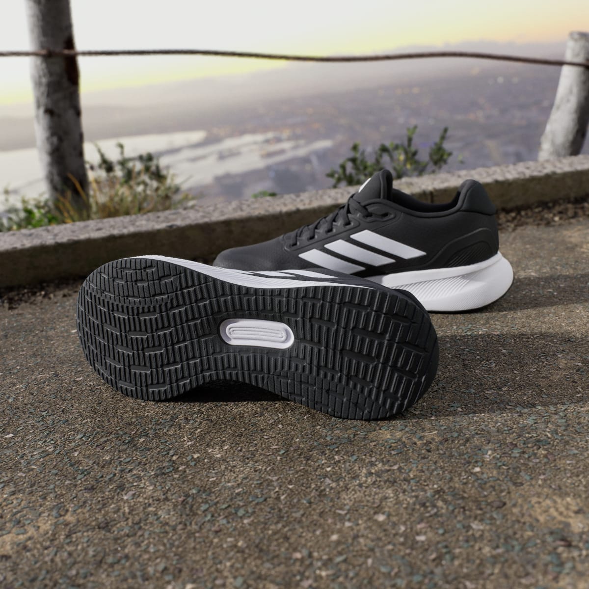 Adidas Men's Runfalcon 5 Running Shoes - Core Black / Cloud White / Core Black - Image 4