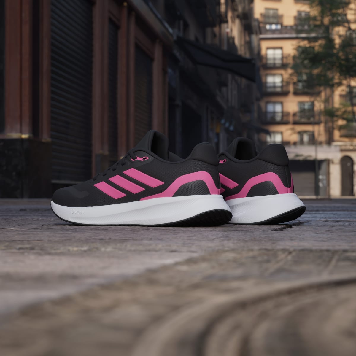 Adidas Women's Runfalcon 5 Running Shoes - Core Black / Pink Fusion / Cloud White - Image 6