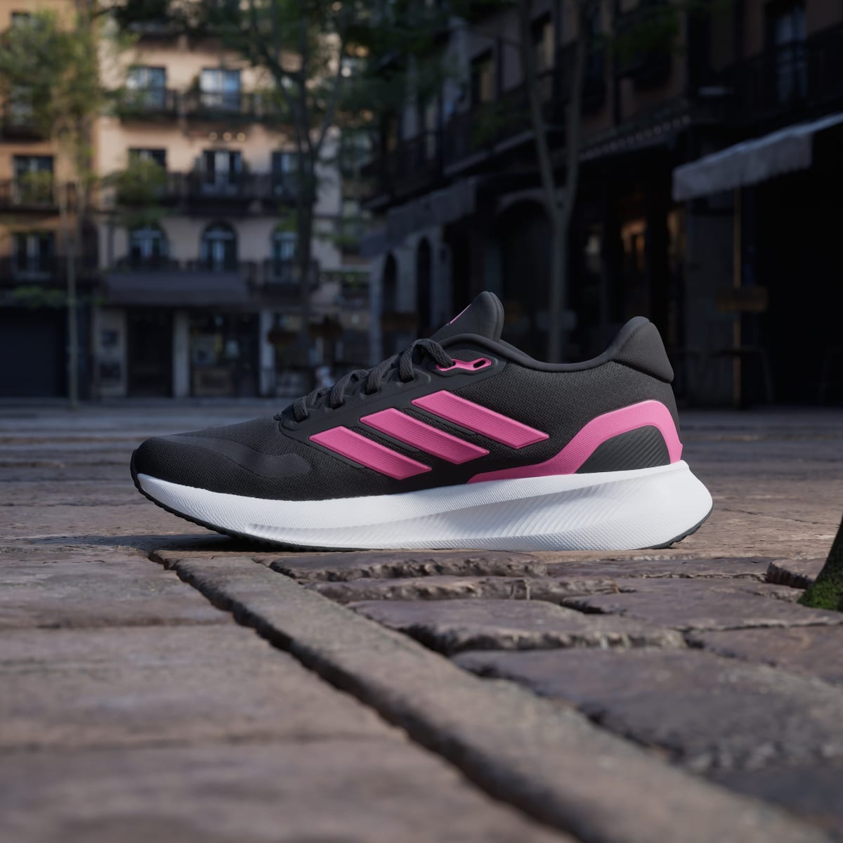 Adidas Women's Runfalcon 5 Running Shoes - Core Black / Pink Fusion / Cloud White - Image 7