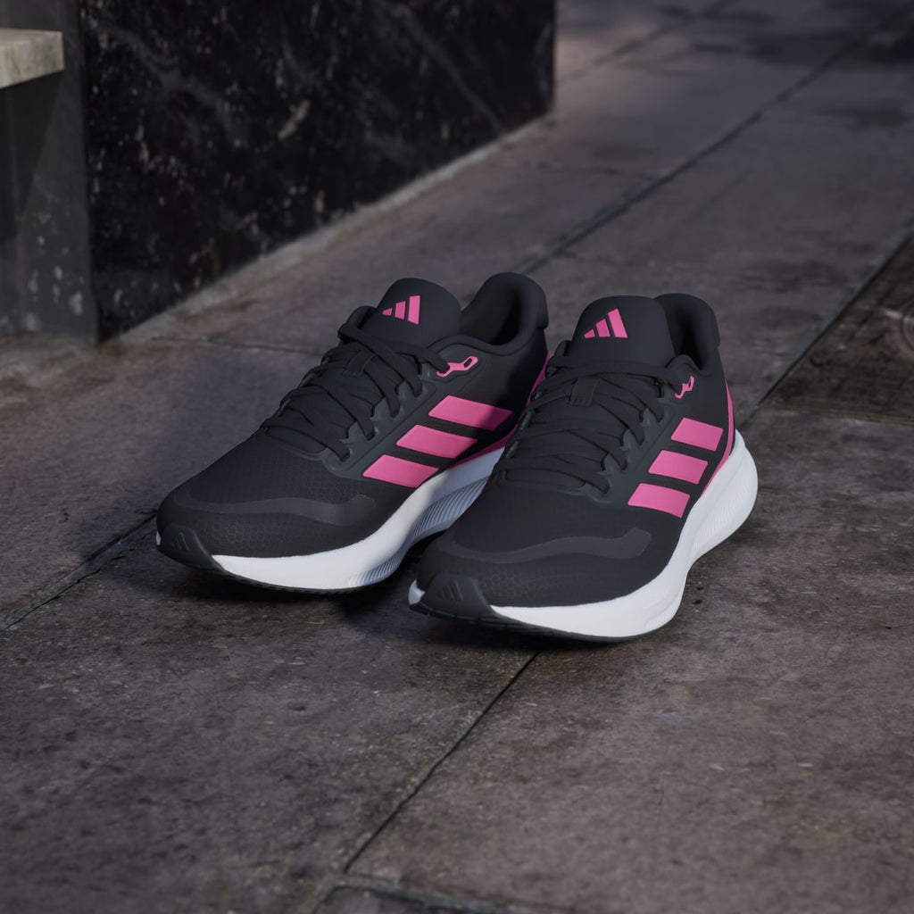 Adidas Women's Runfalcon 5 Running Shoes - Core Black / Pink Fusion / Cloud White - Image 8