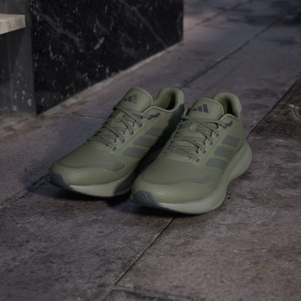 Adidas Men's Runfalcon 5 Running Shoes - Olive Strata / Shadow Olive / Core Black - Image 8