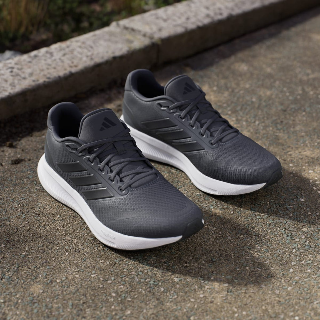 Adidas Men's Runfalcon 5 Running Shoes - Grey Six / Core Black / Cloud White - Image 8