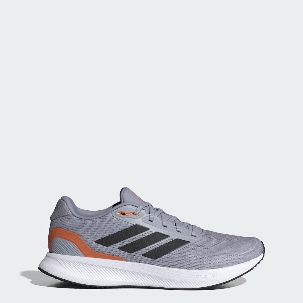 Adidas Men's Runfalcon 5 Running Shoes - Halo Silver / Core Black / Dusky Orange - Image 1