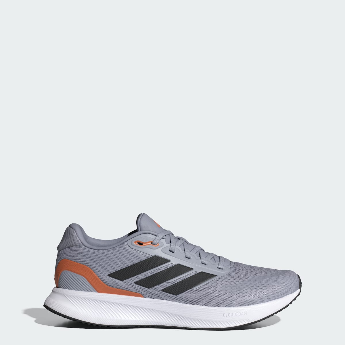 Adidas Men's Runfalcon 5 Running Shoes - Halo Silver / Core Black / Dusky Orange - Image 1
