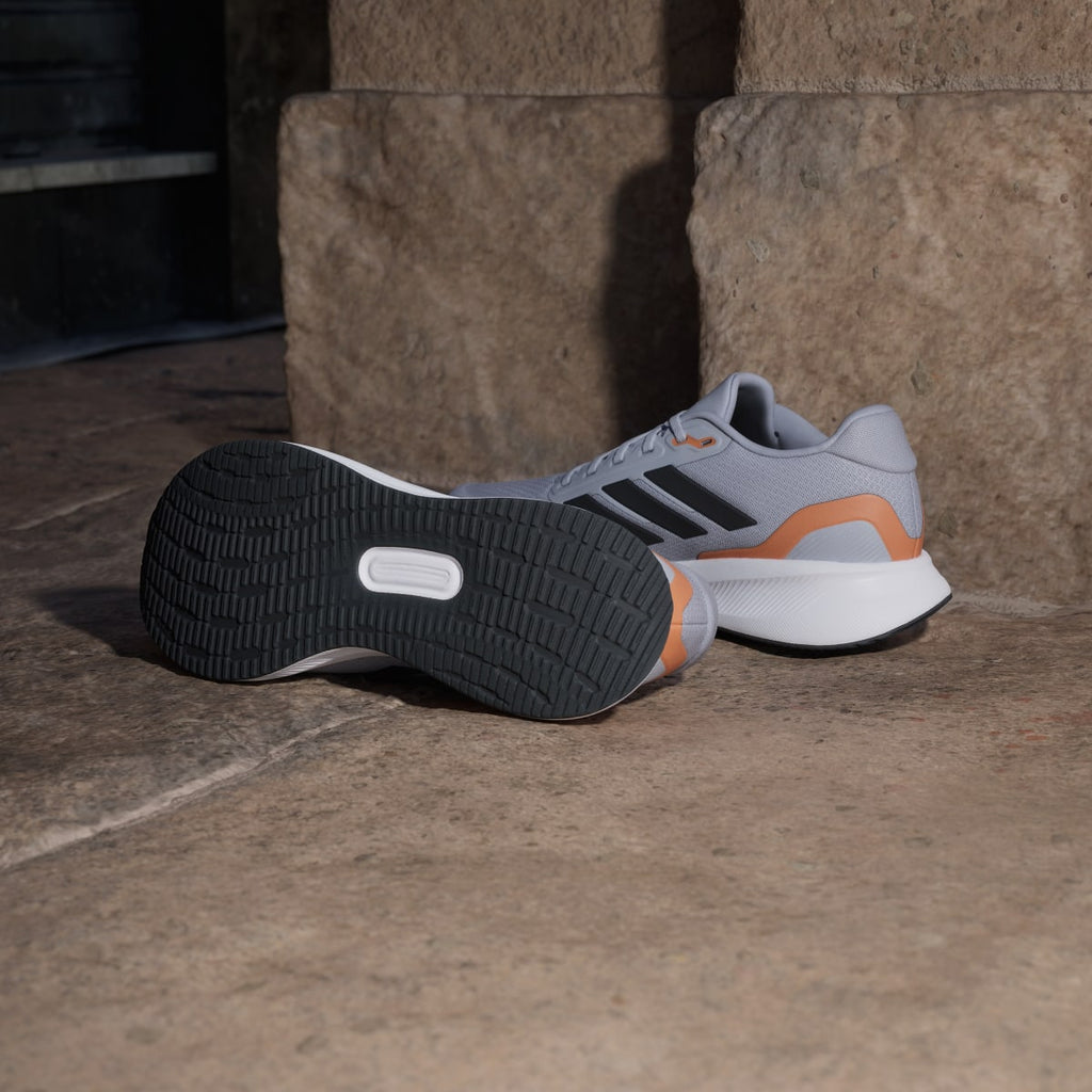 Adidas Men's Runfalcon 5 Running Shoes - Halo Silver / Core Black / Dusky Orange - Image 4