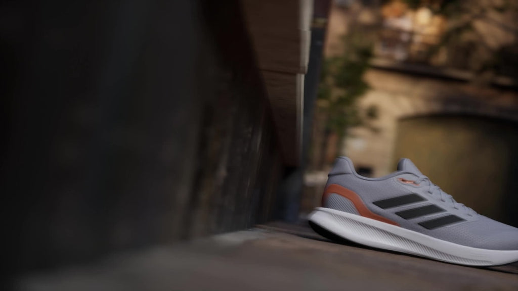 Adidas Men's Runfalcon 5 Running Shoes - Halo Silver / Core Black / Dusky Orange - Image 2