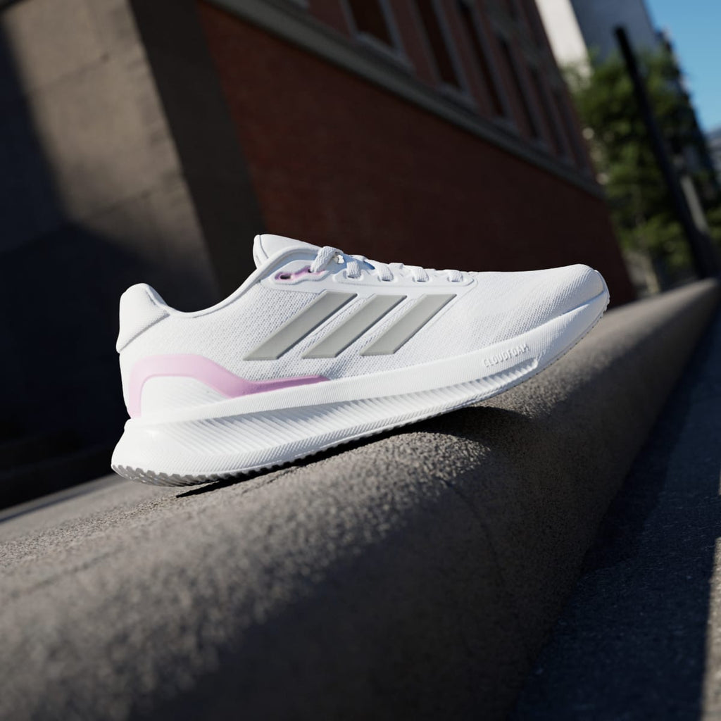 Adidas Women's Runfalcon 5 Running Shoes - Cloud White / Grey Strata / Core Black - Image 3