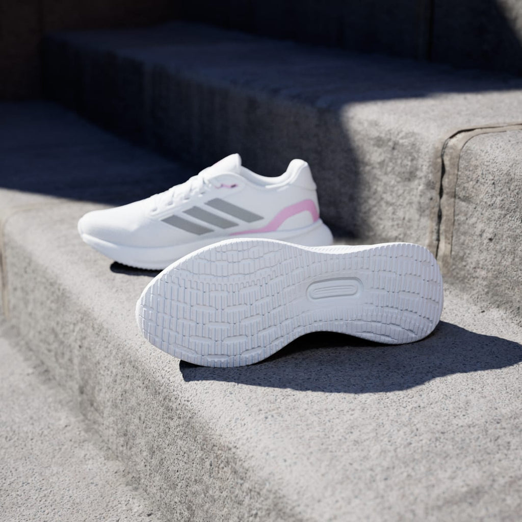 Adidas Women's Runfalcon 5 Running Shoes - Cloud White / Grey Strata / Core Black - Image 4