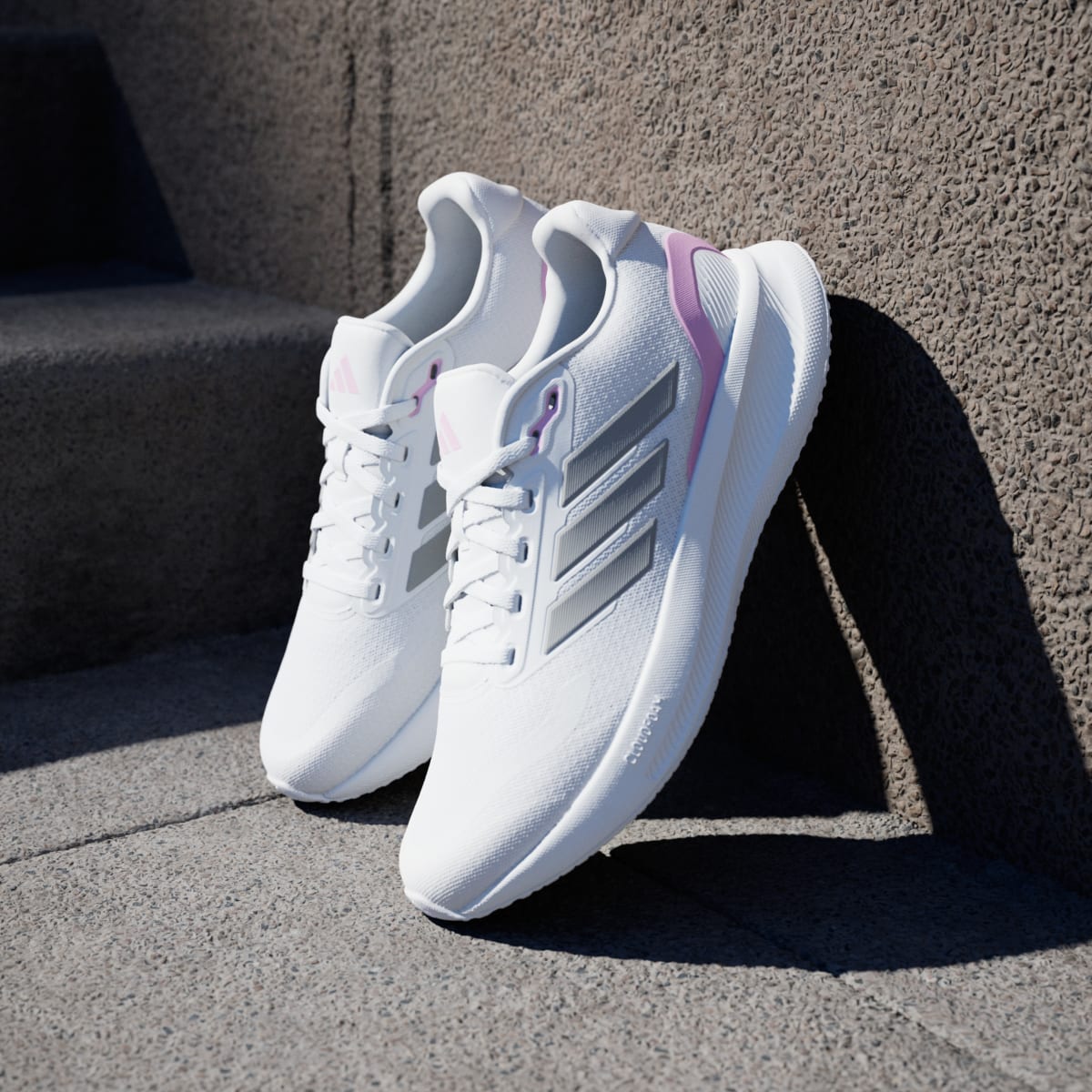 Adidas Women's Runfalcon 5 Running Shoes - Cloud White / Grey Strata / Core Black - Image 5