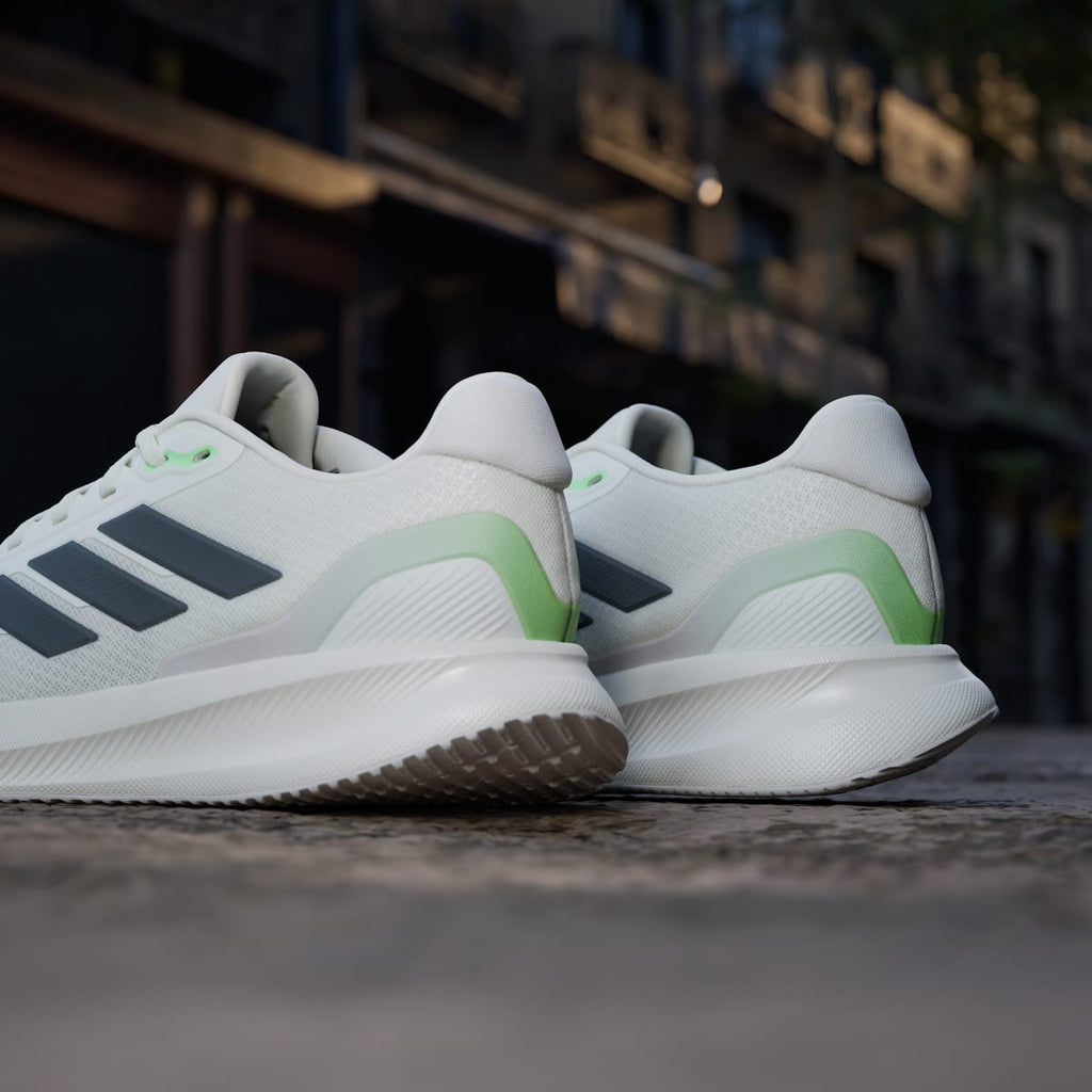 Adidas Men's Runfalcon 5 Running Shoes - Off White / Core Black / Lime Burst - Image 10