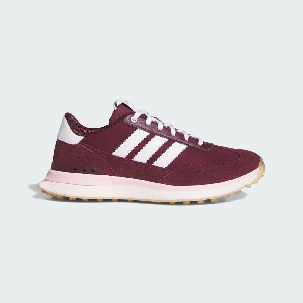 Adidas Women's S2G 26 TEXTILE SPIKELESS GOLF SHOES - Maroon / Cloud White / Clear Pink - Image 1