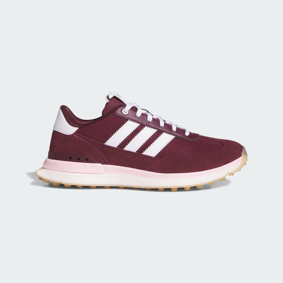 Adidas Women's S2G 26 TEXTILE SPIKELESS GOLF SHOES - Maroon / Cloud White / Clear Pink - Image 1
