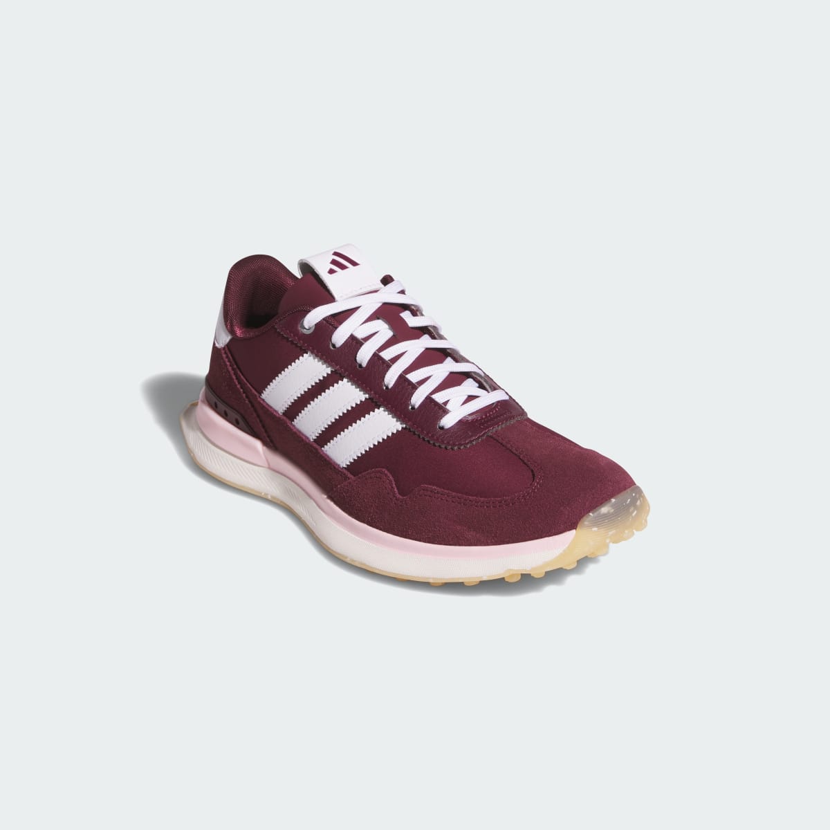 Adidas Women's S2G 26 TEXTILE SPIKELESS GOLF SHOES - Maroon / Cloud White / Clear Pink - Image 4