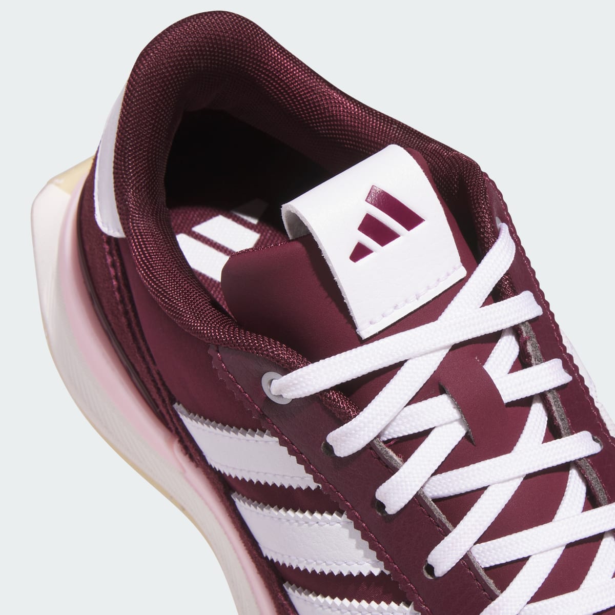 Adidas Women's S2G 26 TEXTILE SPIKELESS GOLF SHOES - Maroon / Cloud White / Clear Pink - Image 9