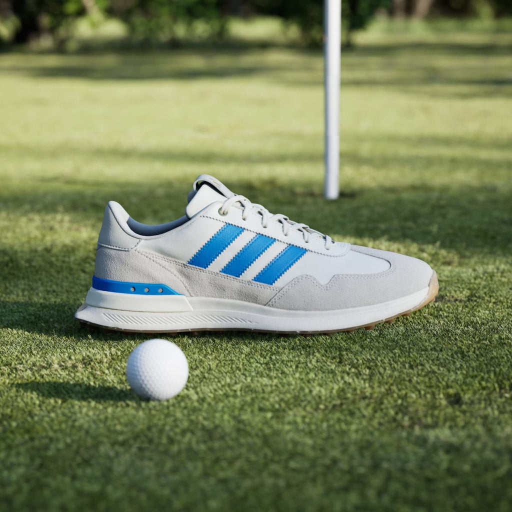 Adidas Men's S2G 26 TEXTILE SPIKELESS GOLF SHOES - Off White / Lucid Ray Blue / Gum - Image 3