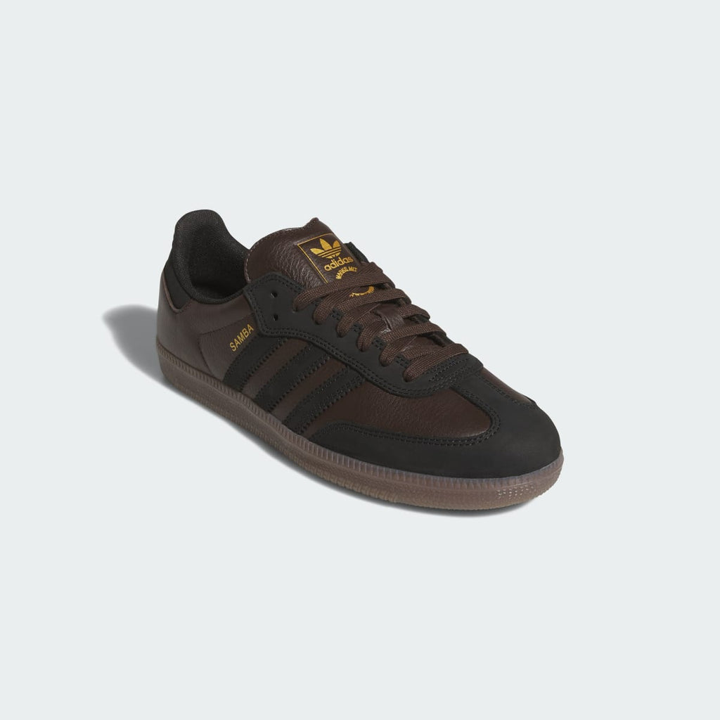 Adidas Men's SAMBA ADV Shoes - Dark Brown / Core Black / Gum - Image 4