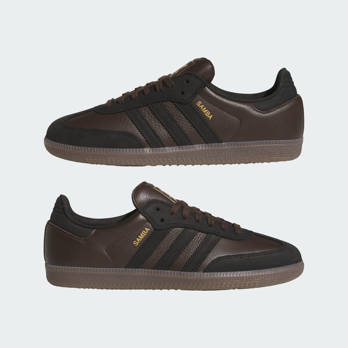 Adidas Men's SAMBA ADV Shoes - Dark Brown / Core Black / Gum - Image 7
