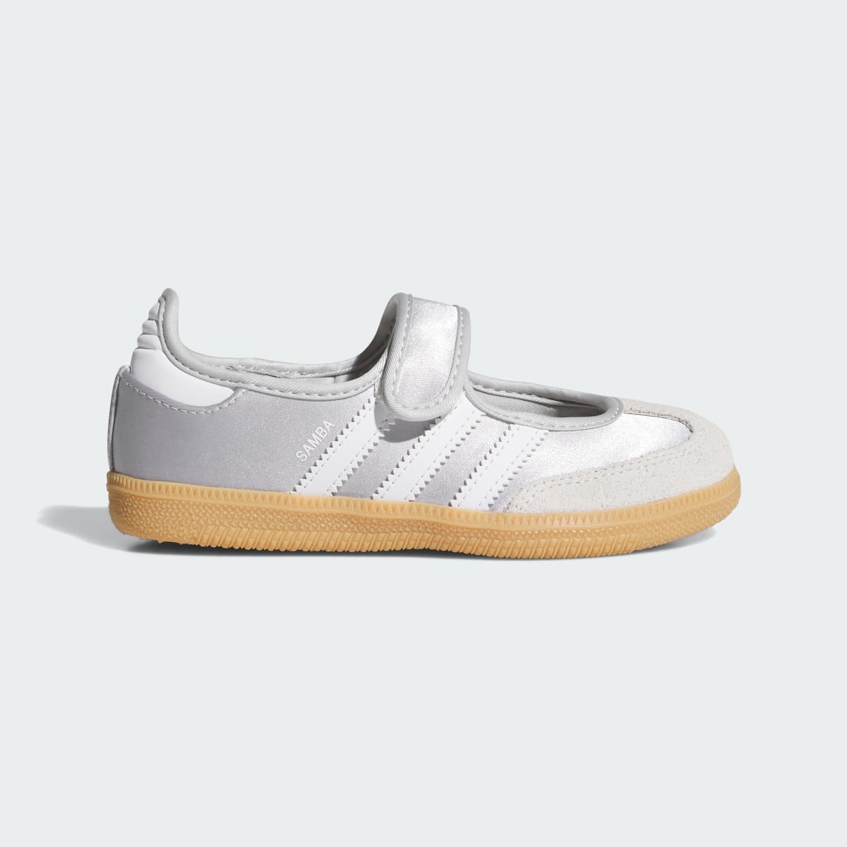 Adidas Kids' SAMBA JANE SHOES - Silver Metallic / Cloud White / Gum - Image 1