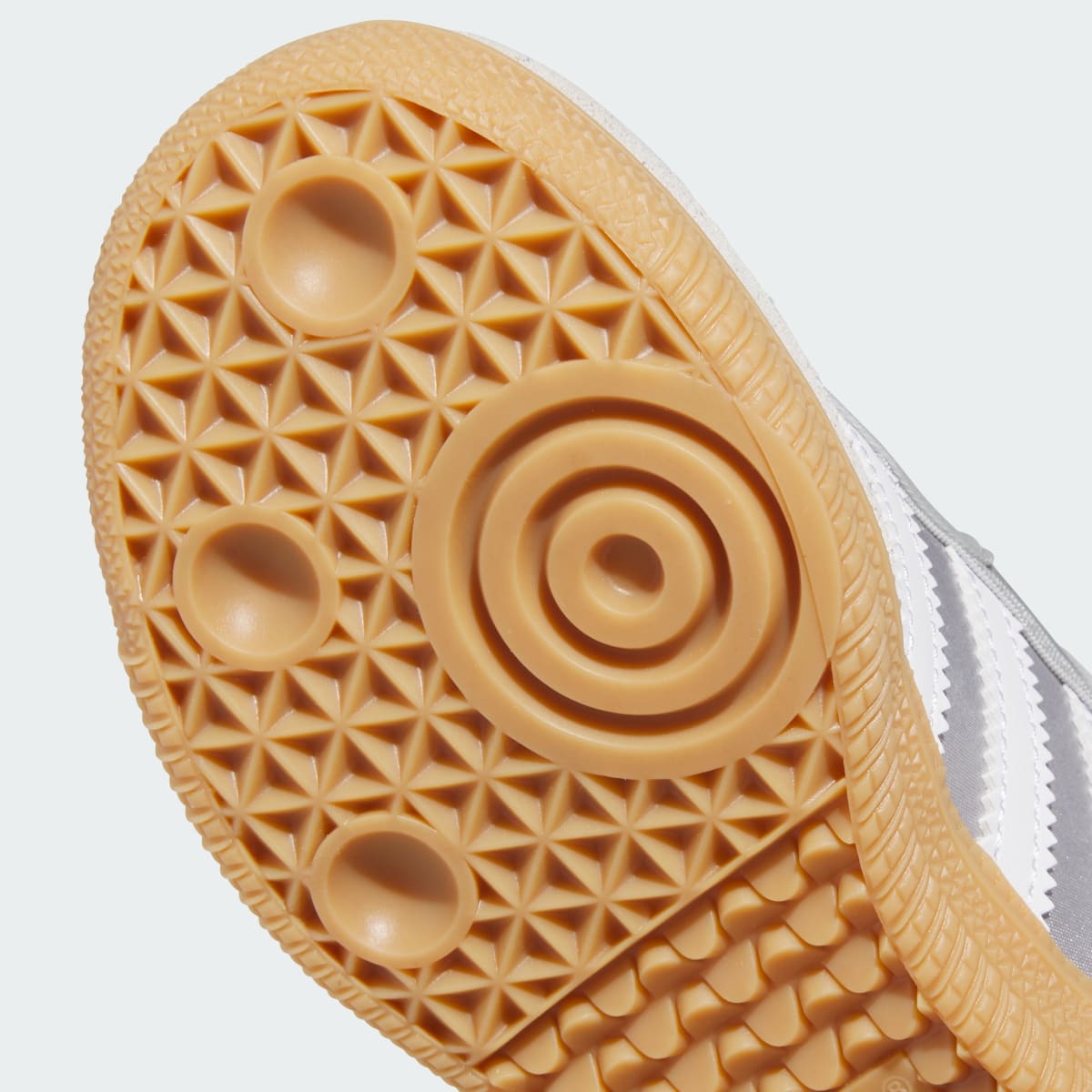 Adidas Kids' SAMBA JANE SHOES - Silver Metallic / Cloud White / Gum - Image 8