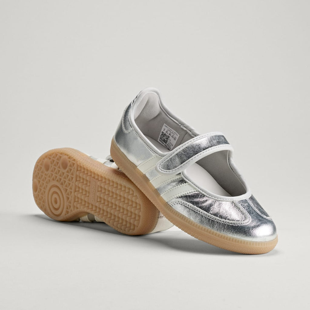 Adidas Women's SAMBA JANE SHOES - Silver Metallic / Off White / Gum - Image 1