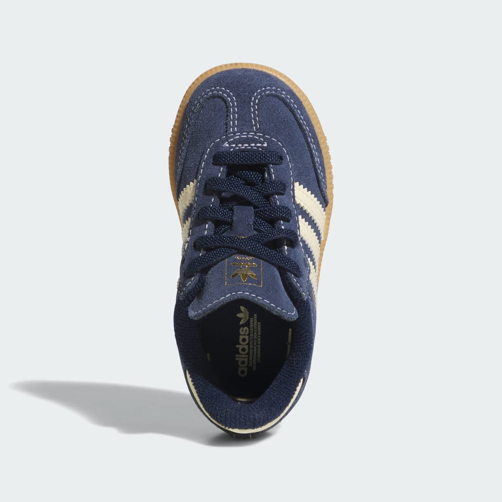 Adidas Kids' SAMBA OG ELASTIC LACE SHOES - Night Indigo / Warm Vanilla / Gum - Image 2