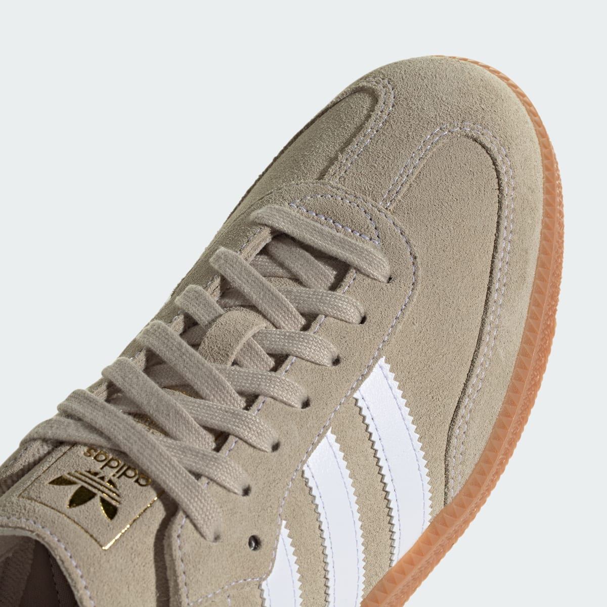Adidas Men's SAMBA OG SHOES - Khaki Three / Cloud White / Gum - Image 9