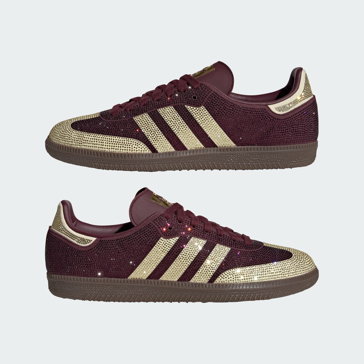 Adidas Women's SAMBA OG SHOES - Maroon / Warm Vanilla / Gum - Image 7