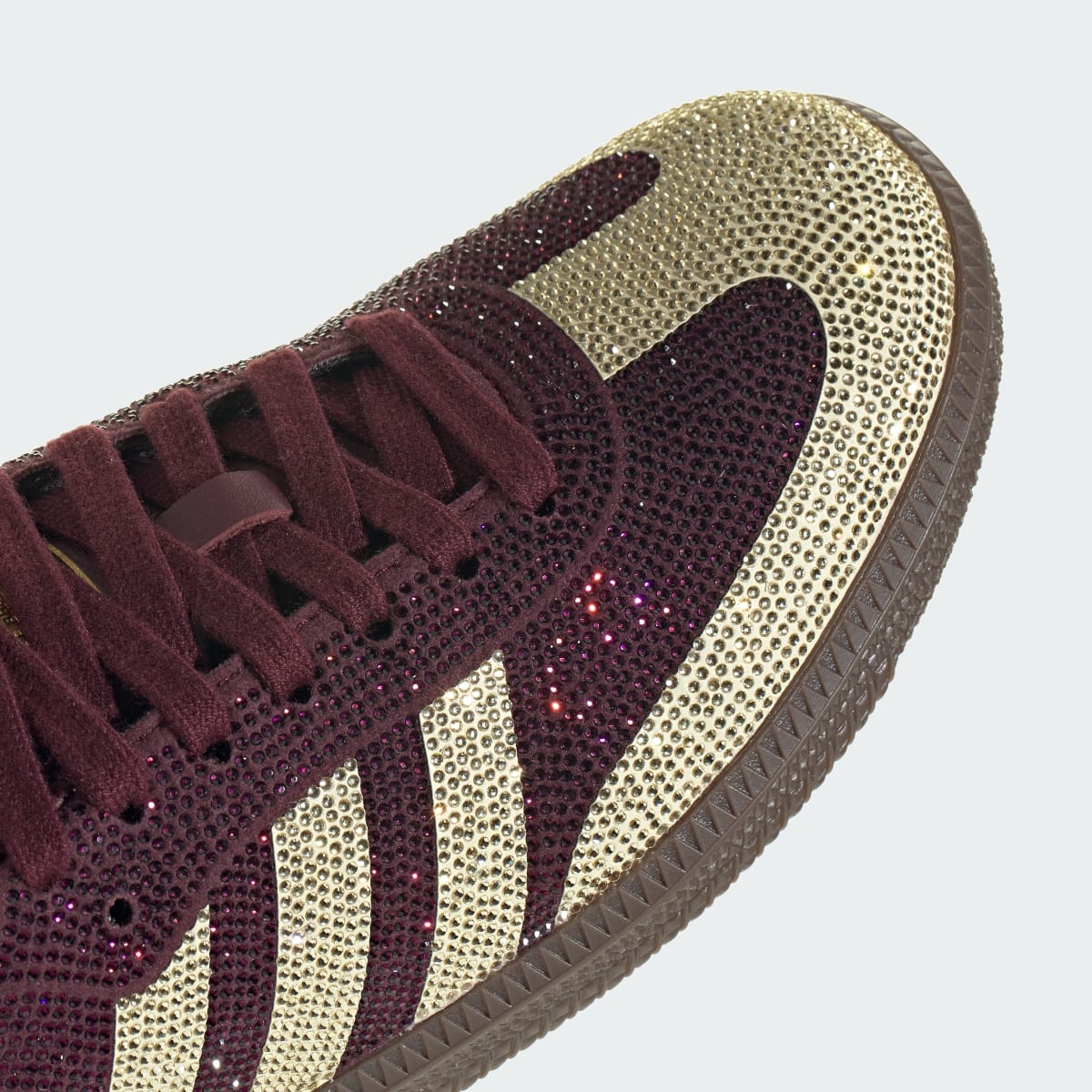 Adidas Women's SAMBA OG SHOES - Maroon / Warm Vanilla / Gum - Image 9