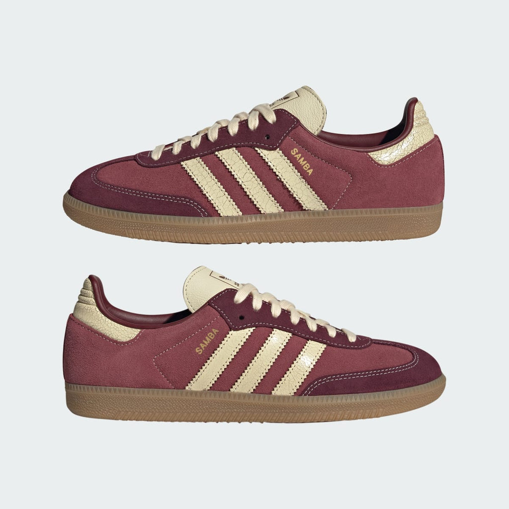 Adidas Men's SAMBA OG SHOES - Shadow Red / Warm Vanilla / Gum - Image 7