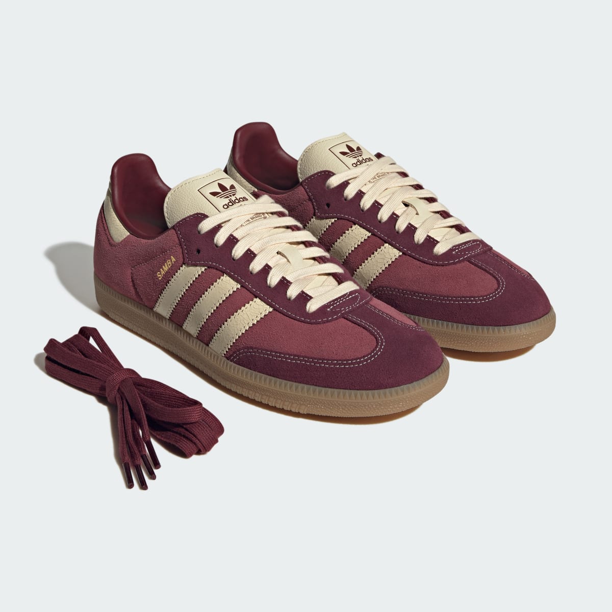 Adidas Men's SAMBA OG SHOES - Shadow Red / Warm Vanilla / Gum - Image 8