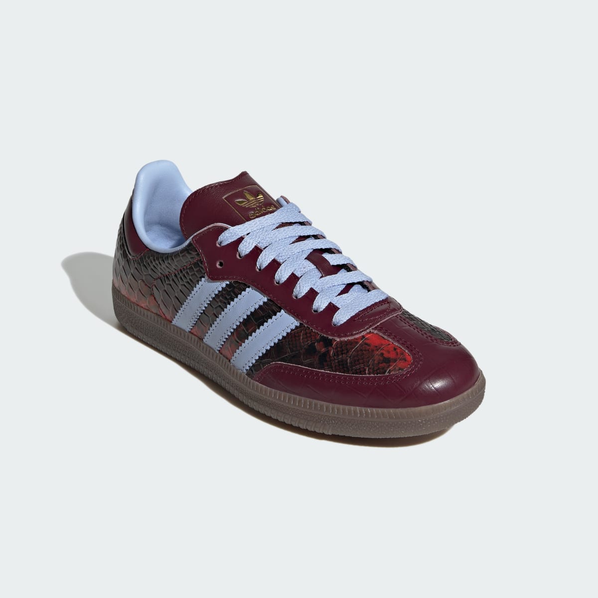 Adidas Women's SAMBA OG SHOES - Maroon / Blue Dawn / Gold Metallic - Image 4