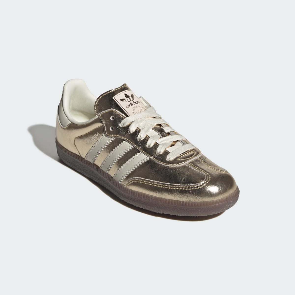 Adidas Women's SAMBA OG SHOES - Gold Metallic / Off White / Gum - Image 4