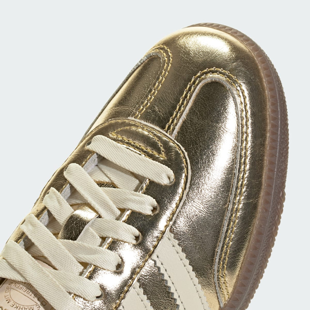 Adidas Women's SAMBA OG SHOES - Gold Metallic / Off White / Gum - Image 7