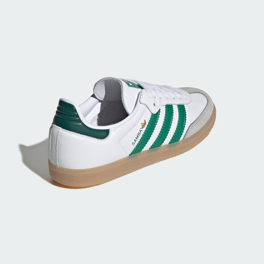 Adidas Women's SAMBA OG SHOES - Cloud White / Bold Green / Collegiate Green - Image 6