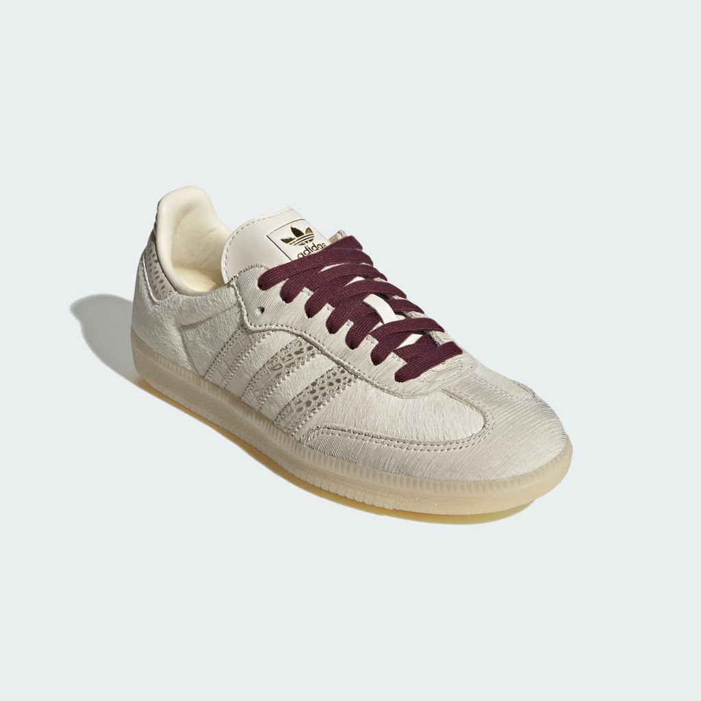 Adidas Women's SAMBA OG SHOES - Cream White / Cream White / Maroon - Image 4
