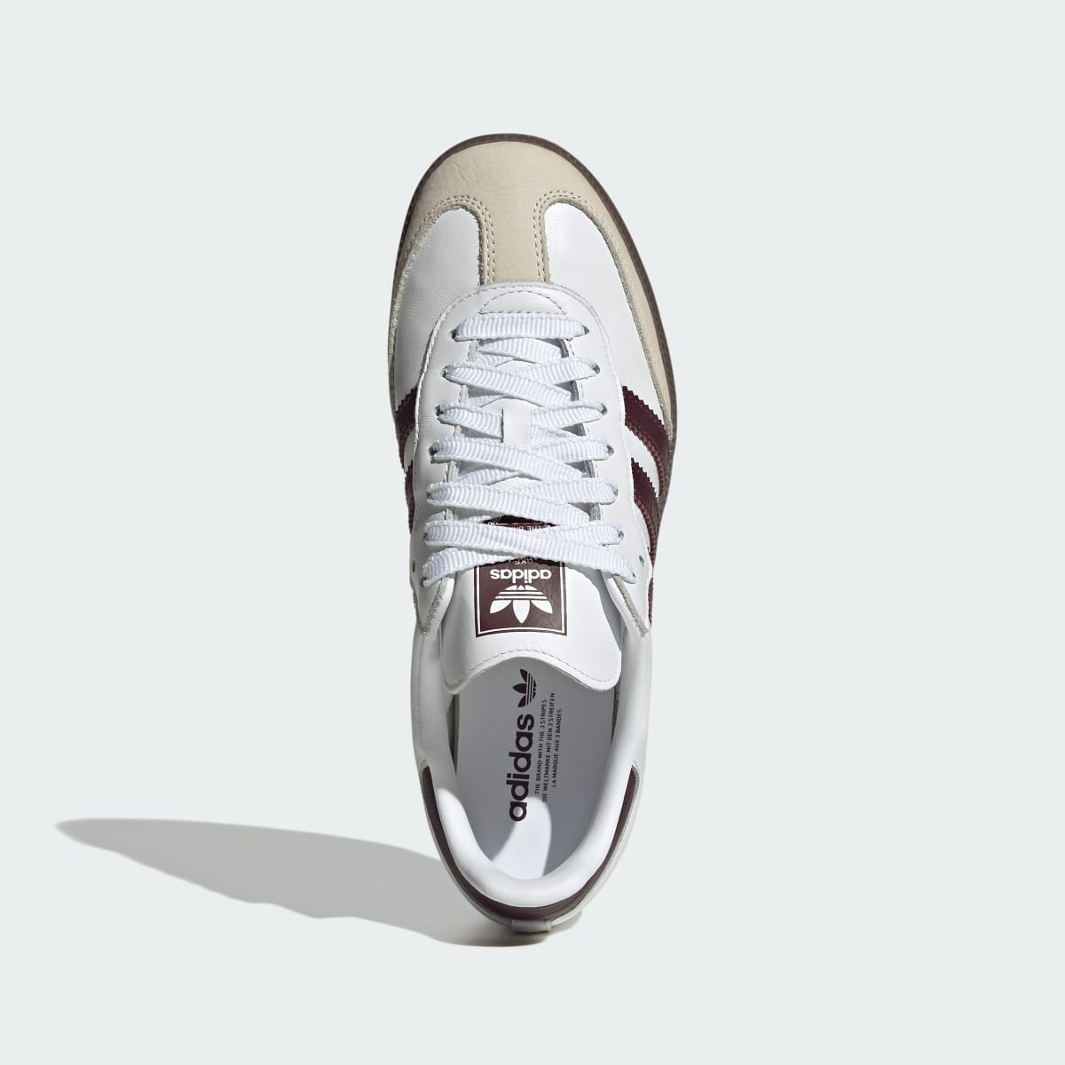 Adidas Women's SAMBA OG SHOES - Cloud White / Maroon / Gum - Image 2