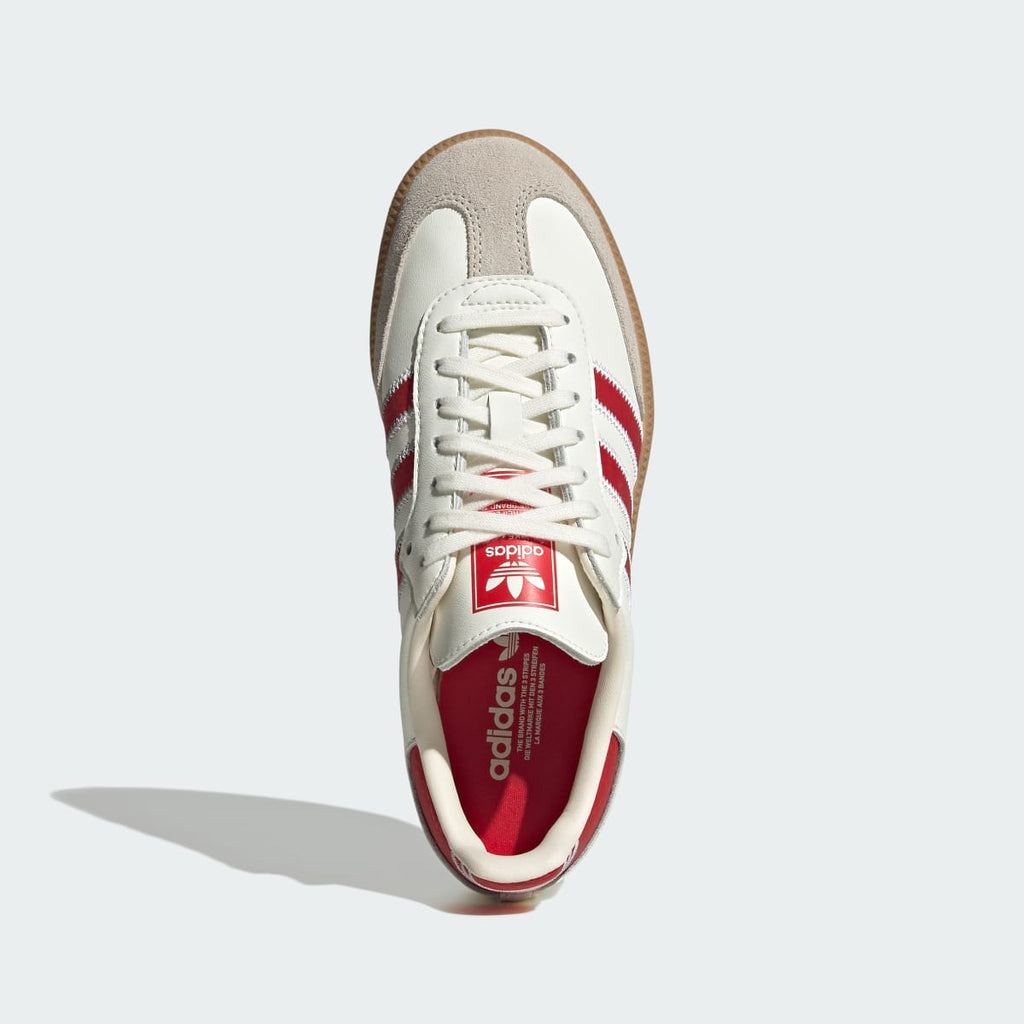 Adidas Kids' SAMBA OG SHOES - Off White / Better Scarlet / Gum - Image 2