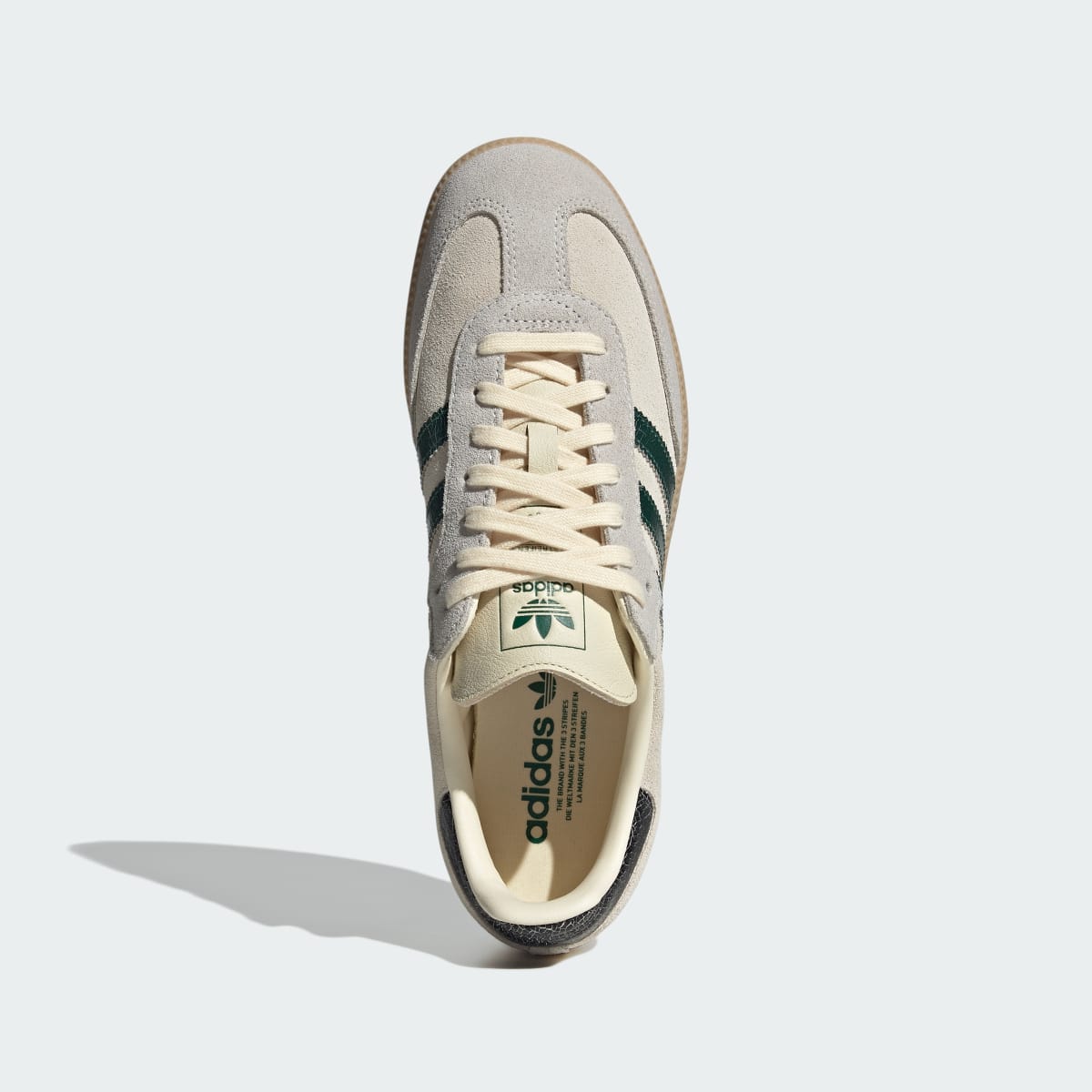 Adidas Women's SAMBA OG SHOES - Cream White / Collegiate Green / Magic Beige - Image 3