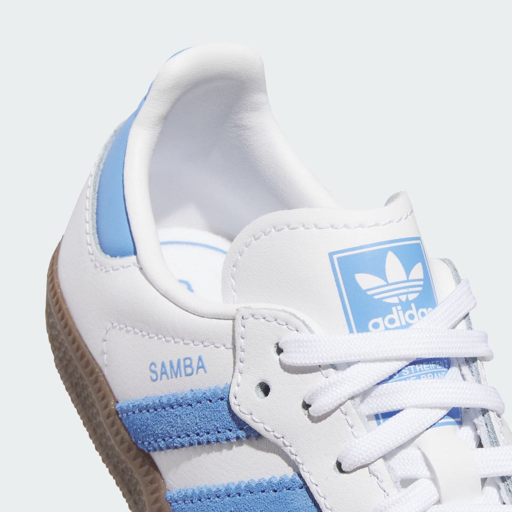 Adidas Kids' SAMBA OG SHOES - Cloud White / Blue Fusion / Gum - Image 7