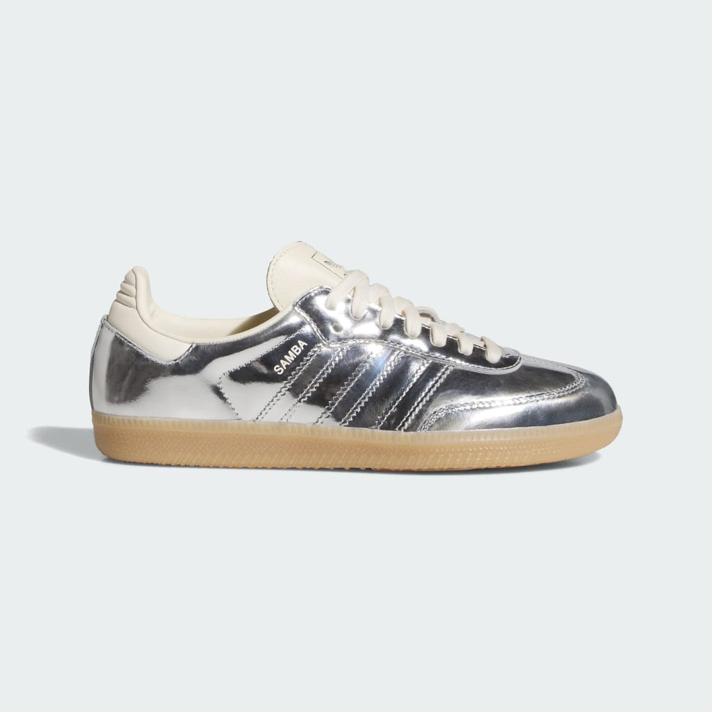 Adidas Women's SAMBA OG W SHOES - Silver Metallic / Silver Metallic / Gum - Image 1