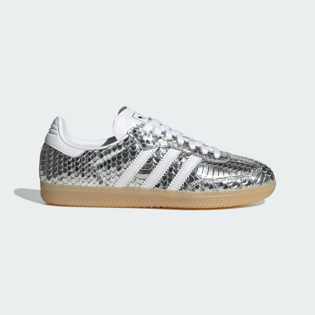 Adidas Women's SAMBA SHOES - Silver Metallic / Cloud White / Gum - Image 1